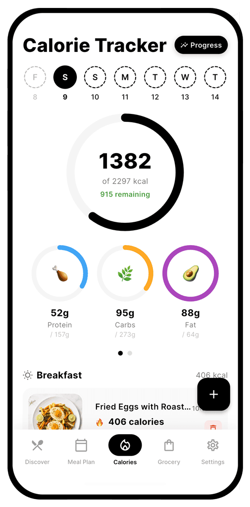 TastAI Calorie Tracker Screen