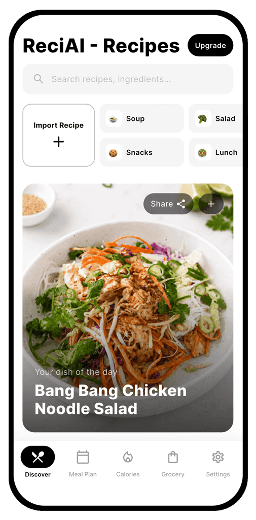 TastAI Recipes Screen