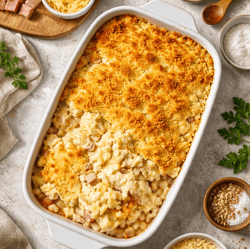 Cheesy Ham and Hash Brown Casserole